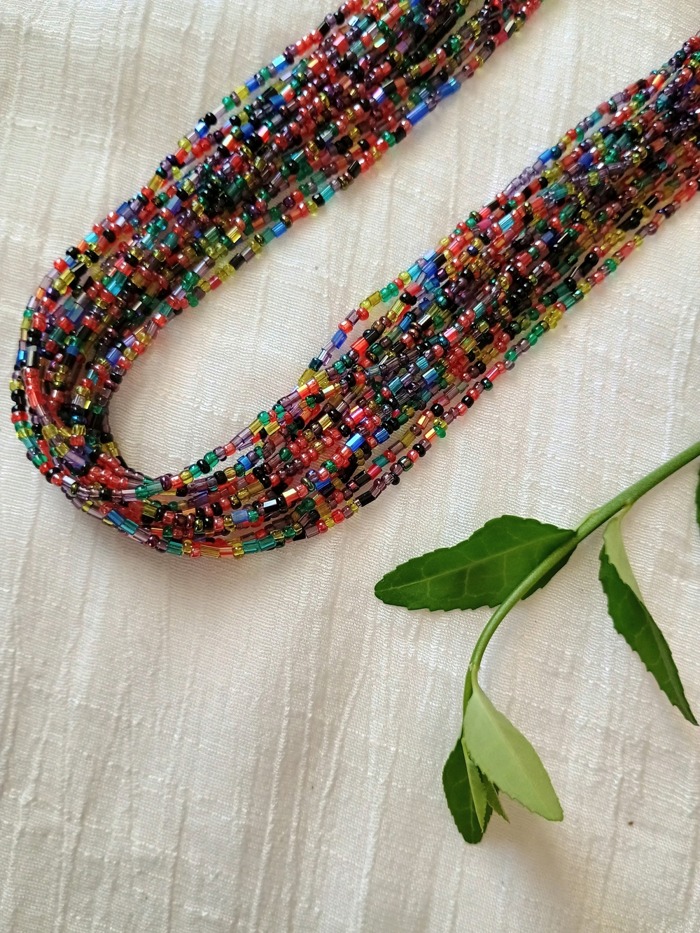 FESTIVAL VIBES 🥮 VTG Multi-Strand Glass & Acrylic Necklace, Whimsigothic Style